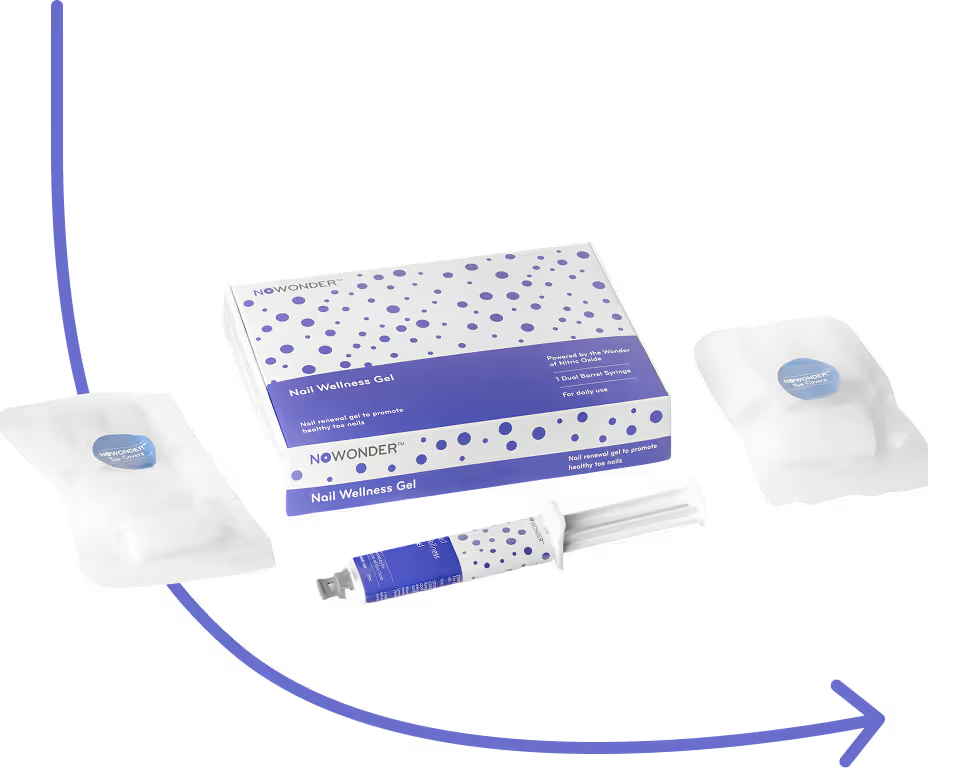 NOWONDER nail wellness gel kit with packaging, syringe, and applicator